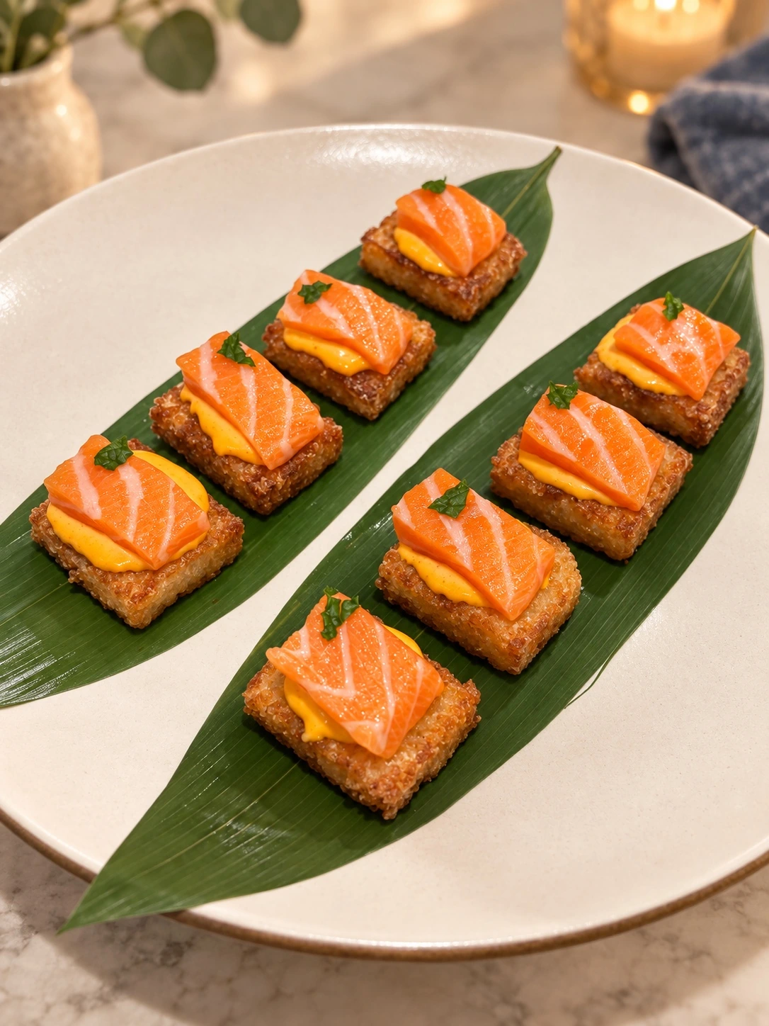 Salmon crispy rice